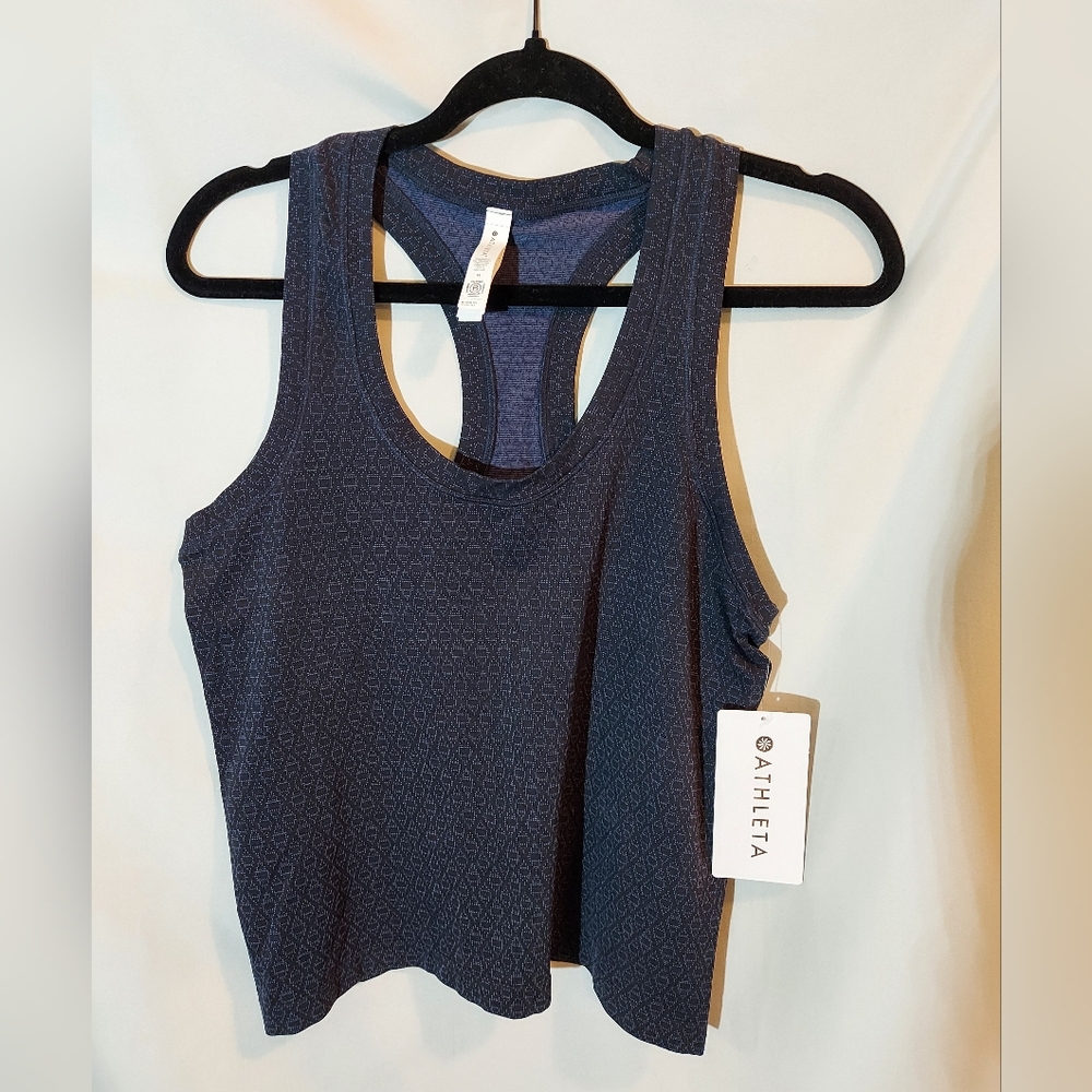 NWT Athleta Momentum Seamless Printed Racerback Tank Top - M